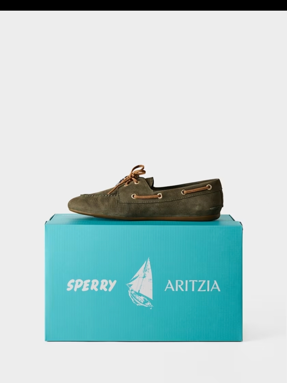 Sperry x Aritzia Slim Boat Shoe - Nubuck Leather - Picture 5 of 9